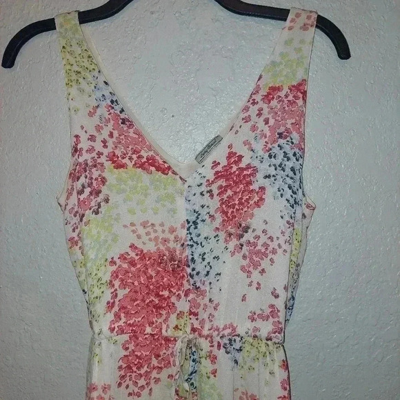 Lucky Brand Women's Size XS White Floral Summer Flowy Waist Tie Maxi Dress - Picture 3 of 7